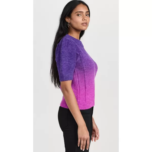 English Factory Womens Short Sleeve Pullover SweaterPurple