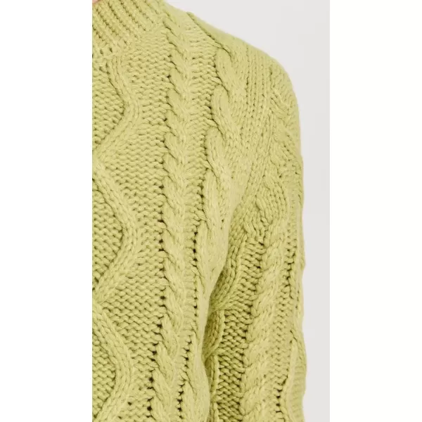 English Factory Womens Texture Cable SweaterPistachio