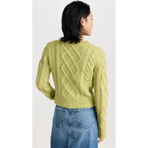 English Factory Womens Texture Cable SweaterPistachio