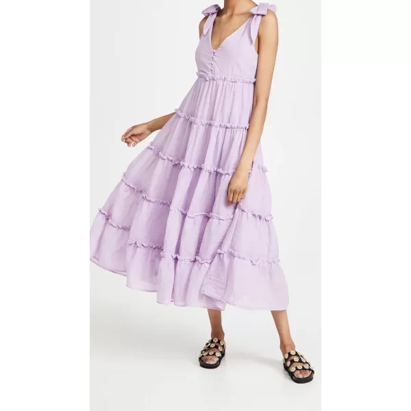 English Factory Womens Tiered Midi DressLilac