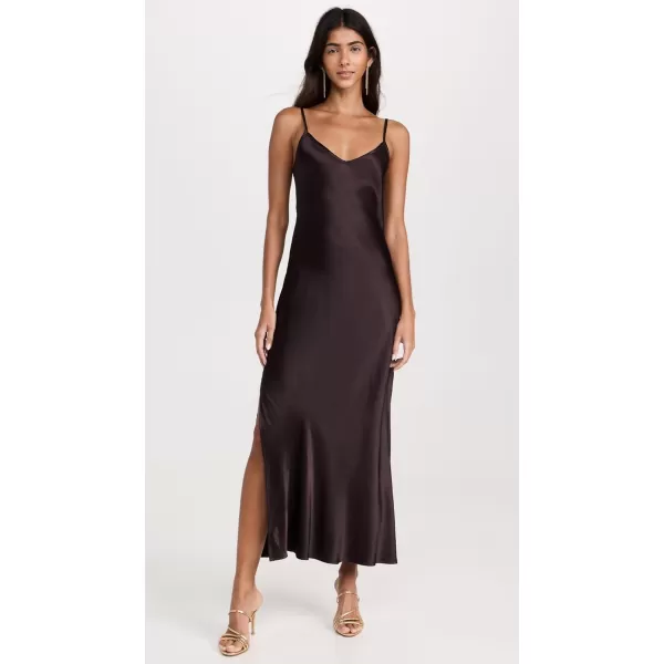 Enza Costa Womens Bias Cut Maxi DressBitter Brown