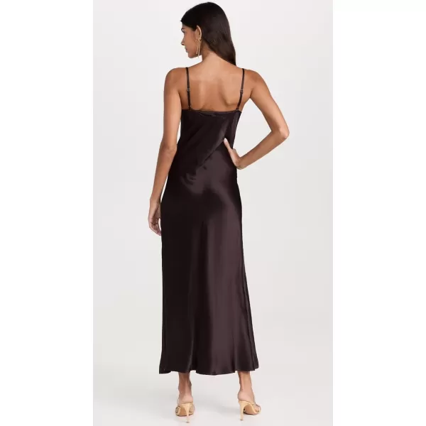 Enza Costa Womens Bias Cut Maxi DressBitter Brown