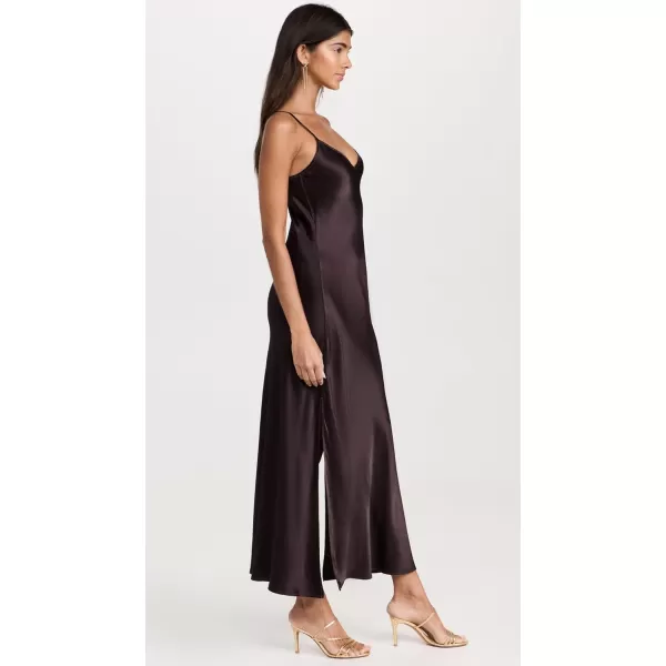 Enza Costa Womens Bias Cut Maxi DressBitter Brown