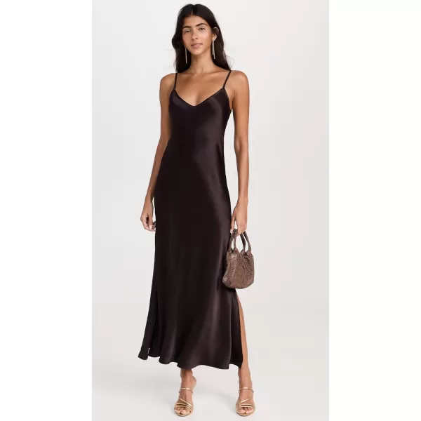 Enza Costa Womens Bias Cut Maxi DressBitter Brown