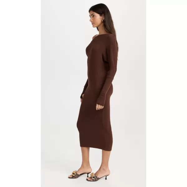 Enza Costa Womens Knit Slouch DressSaddle Brown