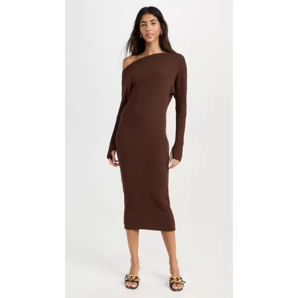 Enza Costa Womens Knit Slouch DressSaddle Brown