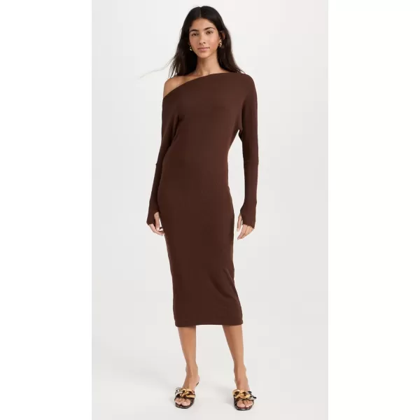 Enza Costa Womens Knit Slouch DressSaddle Brown