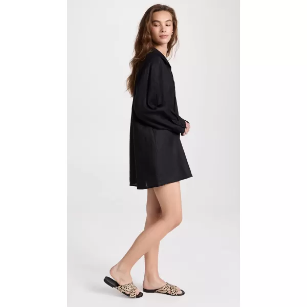 Enza Costa Womens Linen CaftanBlack