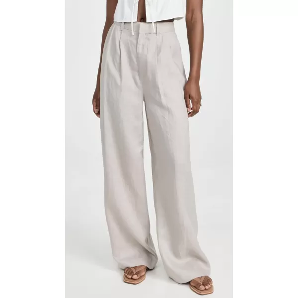 Enza Costa Womens Linen Pleated Wide Leg PantsMist