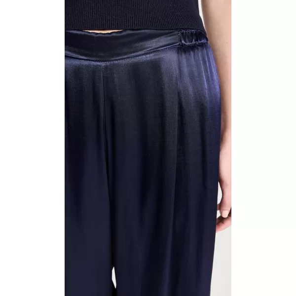 Enza Costa Womens Pleated Satin PantsDark Navy