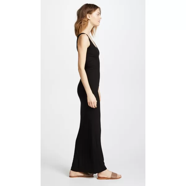 Enza Costa Womens Ribbed Tank Maxi DressBlack