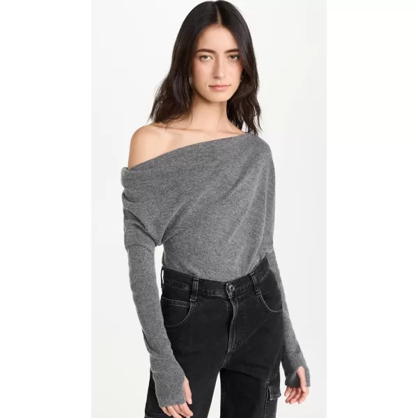 Enza Costa Womens Slouch SweaterHeather Grey