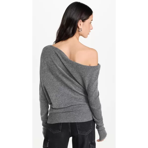 Enza Costa Womens Slouch SweaterHeather Grey