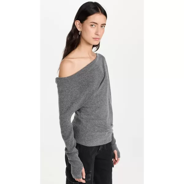 Enza Costa Womens Slouch SweaterHeather Grey