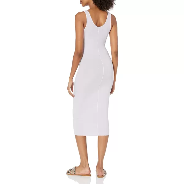 Enza Costa Womens Stretch Silk Rib Tank Midi DressHeather