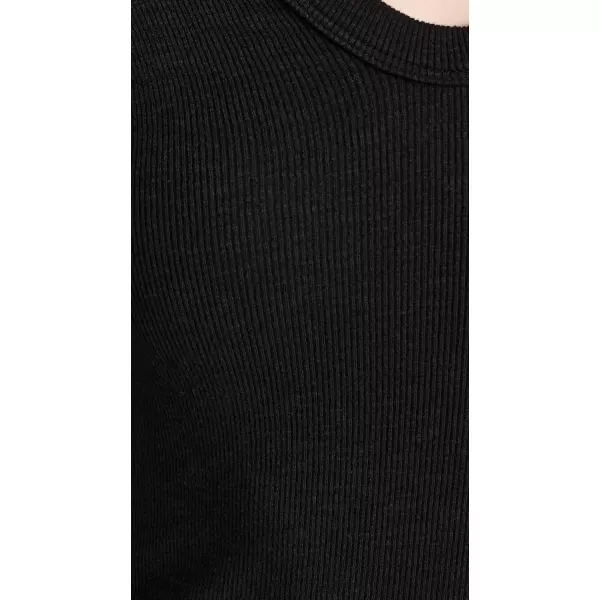 Enza Costa Womens Textured Rib TopBlack