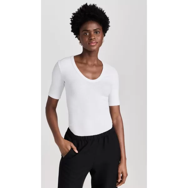 Enza Costa Womens Textured Rib TopWhite