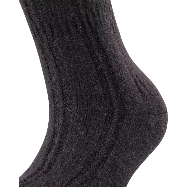 FALKE Womens Bedsock Socks Cozy Warm Ultra Soft Angora Wool Crew Length Warming Trendy Leisure Clothing 1 PairBlack Black 3009