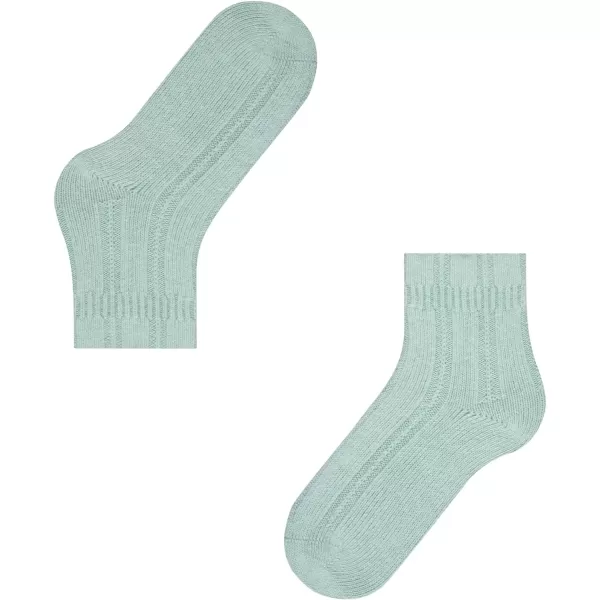 FALKE Womens Bedsock Socks Cozy Warm Ultra Soft Angora Wool Crew Length Warming Trendy Leisure Clothing 1 PairGreen Peppermint 7792