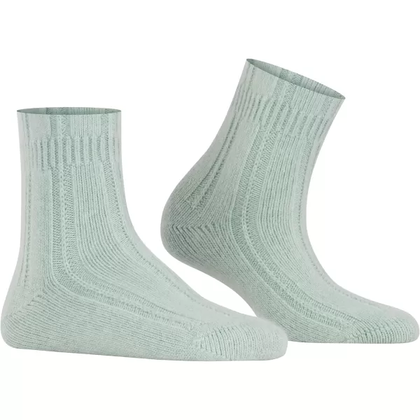 FALKE Womens Bedsock Socks Cozy Warm Ultra Soft Angora Wool Crew Length Warming Trendy Leisure Clothing 1 PairGreen Peppermint 7792