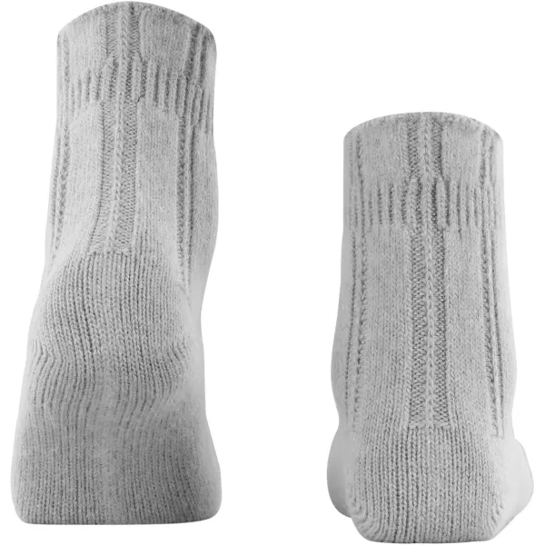 FALKE Womens Bedsock Socks Cozy Warm Ultra Soft Angora Wool Crew Length Warming Trendy Leisure Clothing 1 PairGrey Silver 3290