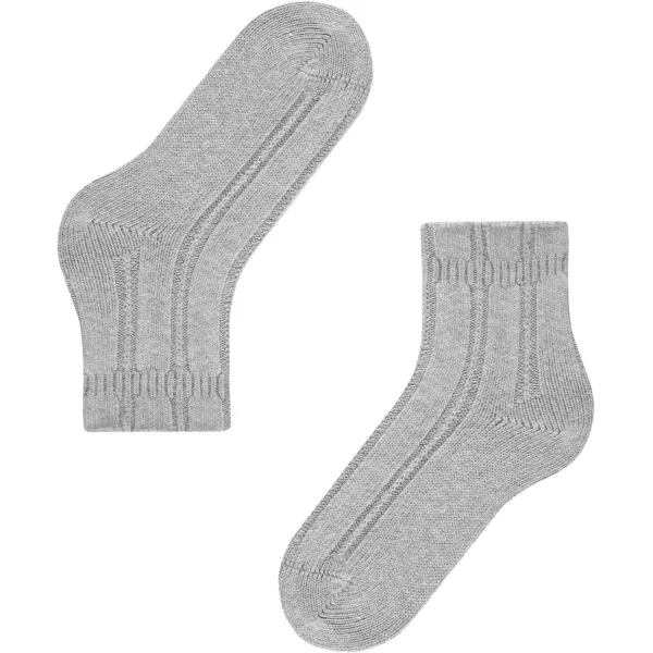 FALKE Womens Bedsock Socks Cozy Warm Ultra Soft Angora Wool Crew Length Warming Trendy Leisure Clothing 1 PairGrey Silver 3290