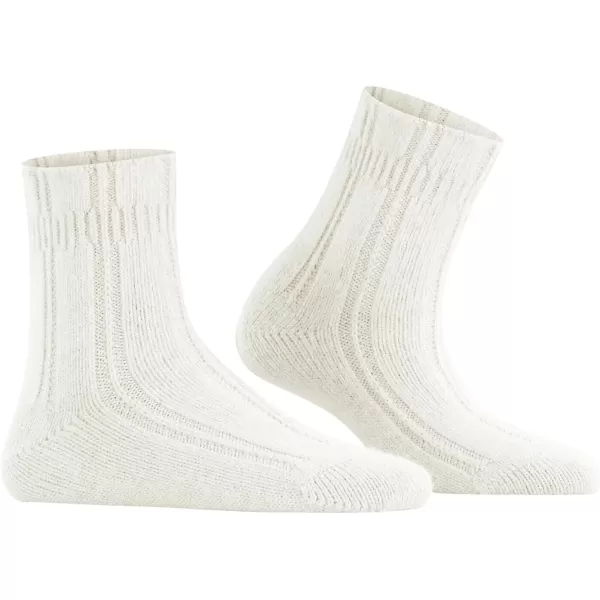 FALKE Womens Bedsock Socks Cozy Warm Ultra Soft Angora Wool Crew Length Warming Trendy Leisure Clothing 1 PairOff White Off White 2049