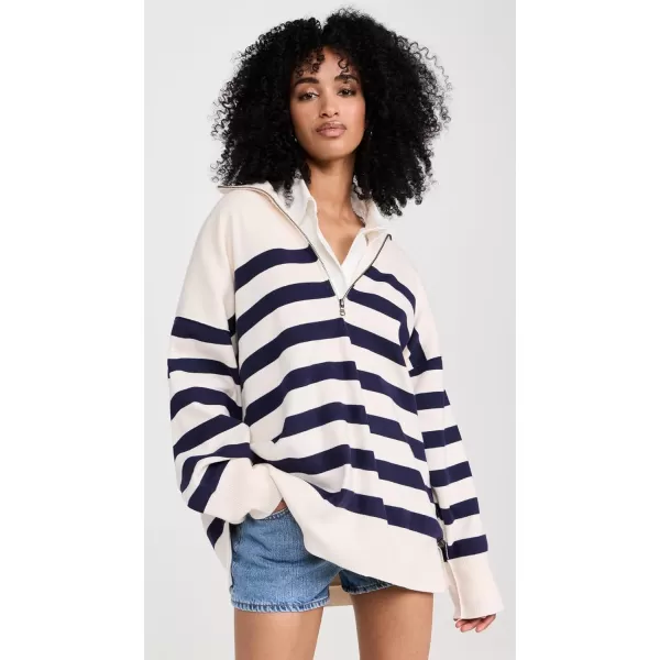 FP Movement Womens Coastal Stripe PulloverChampange Navy