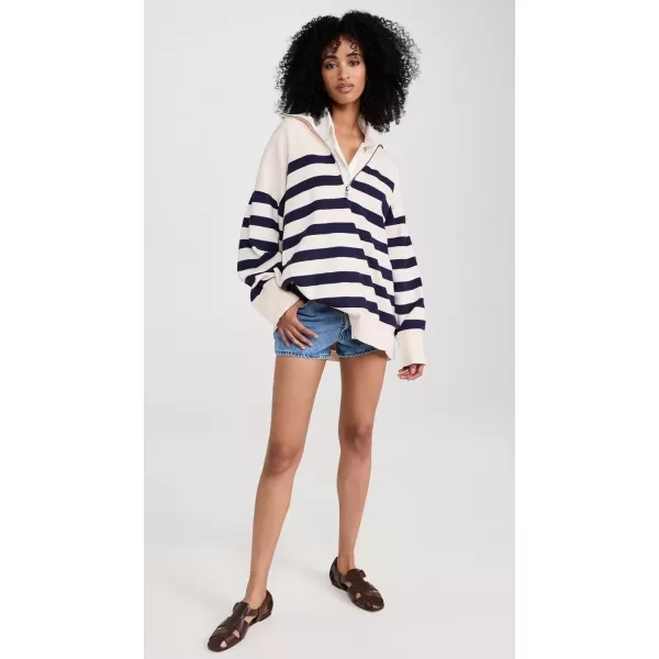 FP Movement Womens Coastal Stripe PulloverChampange Navy