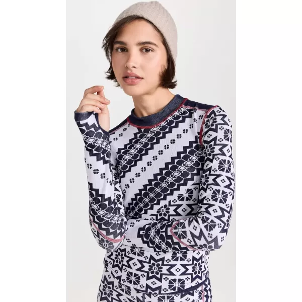 FP Movement Womens Myoko Jacquard Layer SweatshirtMidnight Navy Combo