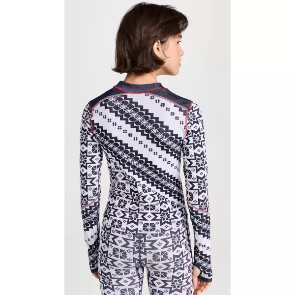 FP Movement Womens Myoko Jacquard Layer SweatshirtMidnight Navy Combo