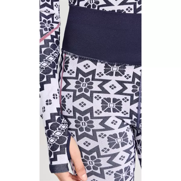 FP Movement Womens Myoko Jacquard LeggingsMidnight Navy Combo