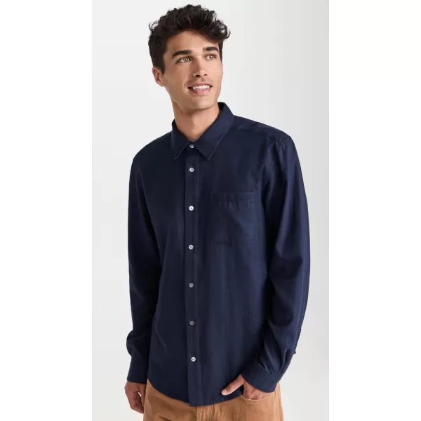 FRAME Mens Brushed Cotton ShirtMidnight Blue