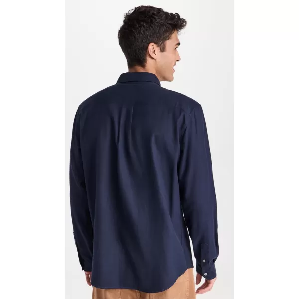 FRAME Mens Brushed Cotton ShirtMidnight Blue