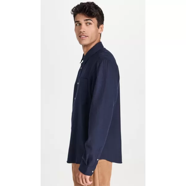 FRAME Mens Brushed Cotton ShirtMidnight Blue