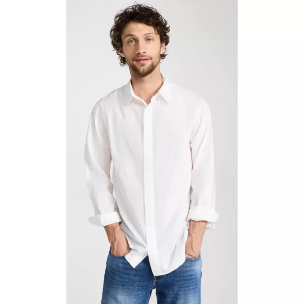 FRAME Mens Classic Poplin ShirtWhite Beige