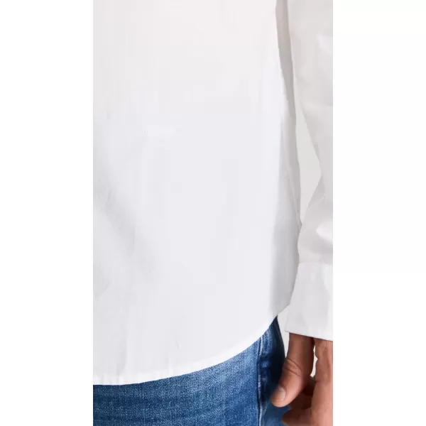 FRAME Mens Classic Poplin ShirtWhite Beige