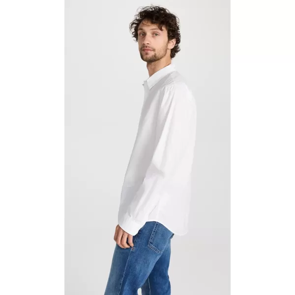 FRAME Mens Classic Poplin ShirtWhite Beige