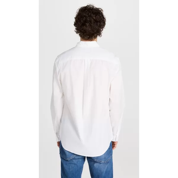 FRAME Mens Classic Poplin ShirtWhite Beige