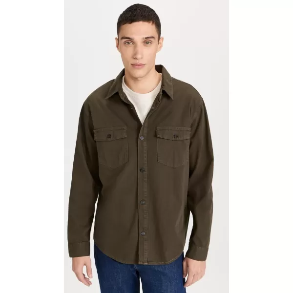 FRAME Mens Fashion Denim ShirtDark Olive