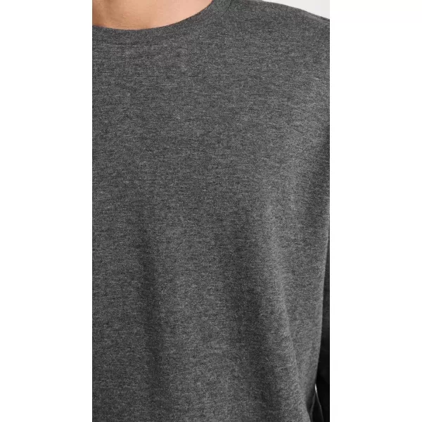 FRAME Mens Heather Duofold Long Sleeve TeeHeather Charcoal Grey