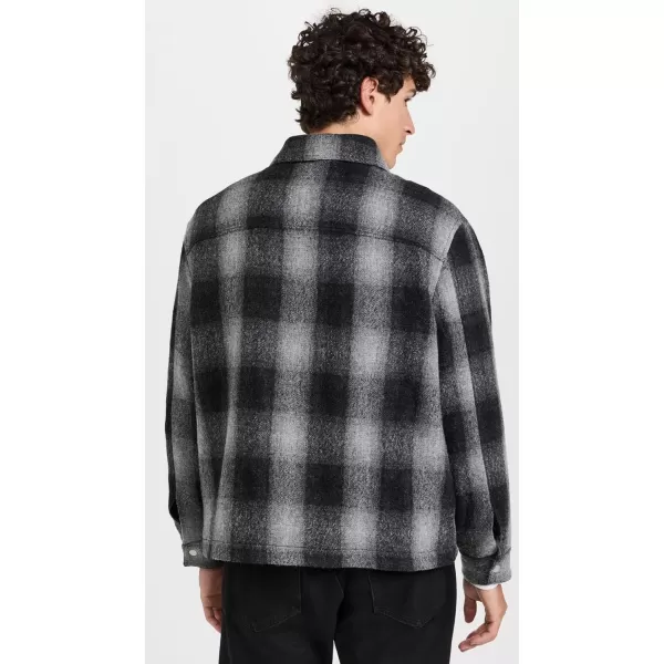 FRAME Mens Plaid Wool JacketGrey