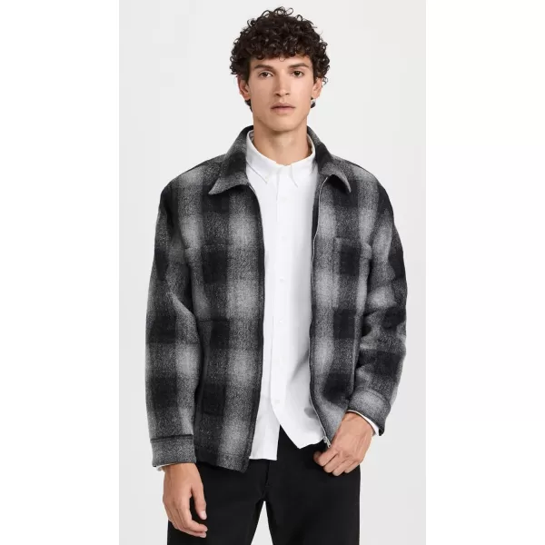 FRAME Mens Plaid Wool JacketGrey