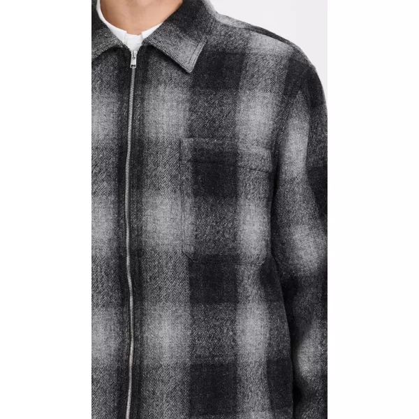 FRAME Mens Plaid Wool JacketGrey