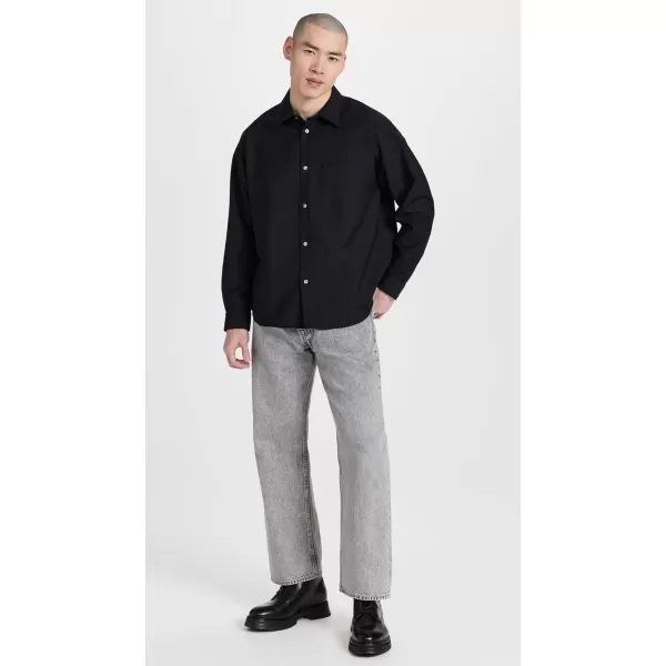 FRAME Mens Wool Blend Relaxed ShirtNavy