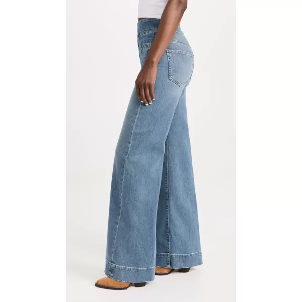 FRAME Womens Le Hardy Wide Leg JeansDeepwater