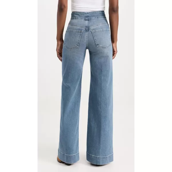 FRAME Womens Le Hardy Wide Leg JeansDeepwater