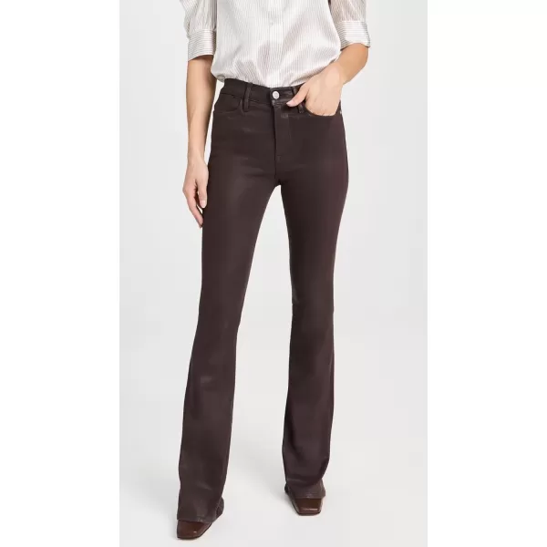 FRAME Womens Le High Flare JeansEspresso Coated