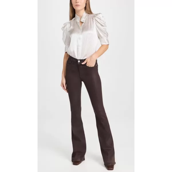 FRAME Womens Le High Flare JeansEspresso Coated