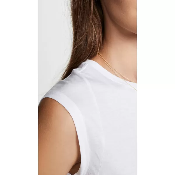 FRAME Womens Le High Rise Muscle TeeBlanc